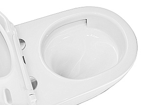 Унитаз подвесной Azario Nemi AZ-1293WH белый, безободковый, с крышкой микролифт, слив торнадо купить в интернет-магазине Sanbest