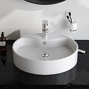 Раковина накладная AM.PM Func 56 M8FWCC20561WG белая купить в интернет-магазине Sanbest