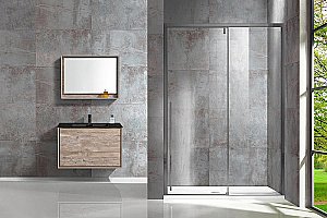 Душевая дверь Vincea Lugano VDS-1L130CLGM-1 130 стекло прозрачное/профиль вороненая сталь купить в интернет-магазине Sanbest