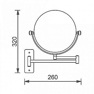 Зеркало косметическое Aquanet 8030 купить в интернет-магазине сантехники Sanbest