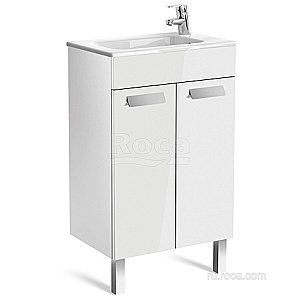 Тумба с раковиной Roca Debba ZRU9302710 50 белый глянец для ванной в интернет-магазине Sanbest
