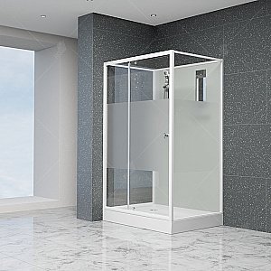 Душевая кабина RGW Andaman AN-207 90х90 411320799-95 стекло прозрачное/профиль белый купить в интернет-магазине Sanbest