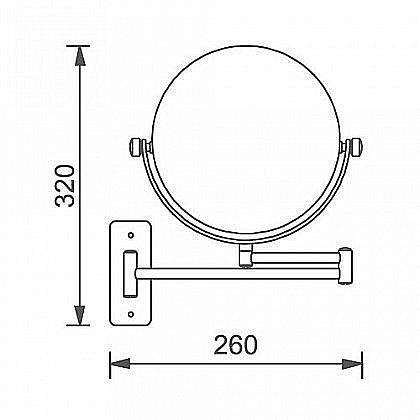 Зеркало косметическое Aquanet 8030 купить в интернет-магазине сантехники Sanbest