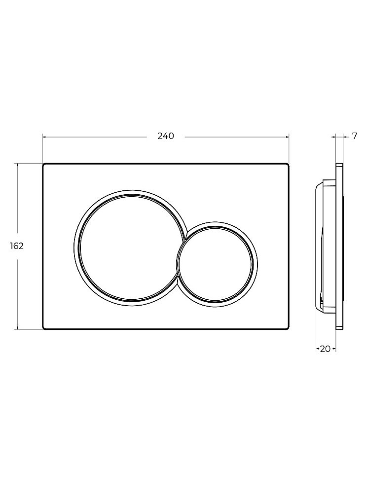 Кнопка для инсталляции Cezares STYLUS-BTN-01 хром купить в интернет-магазине сантехники Sanbest