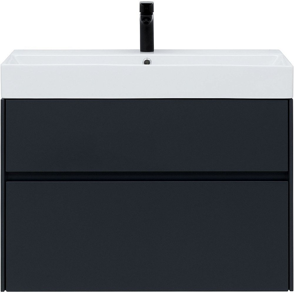 Тумба с раковиной Aquanet Бруклин 85 антрацит матовый для ванной в интернет-магазине Sanbest