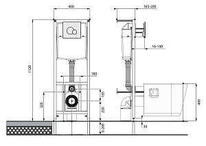 Унитаз Santek Лайн 1.WH50.1.729 безободковый,в комплекте с инсталляцией, с крышкой микролифт купить в интернет-магазине Sanbest