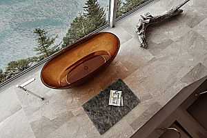 Ванна прозрачная Abber Kristall 150х75 AT9701Opal-1.5 коричневая купить в интернет-магазине Sanbest