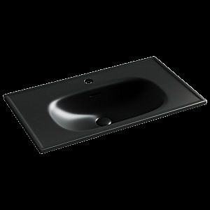 Тумба с раковиной Sancos CODE CD80GP/CN13002MB 80 серая платина для ванной в интернет-магазине Sanbest