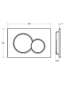 Кнопка для инсталляции Cezares STYLUS-BTN-01 хром купить в интернет-магазине сантехники Sanbest