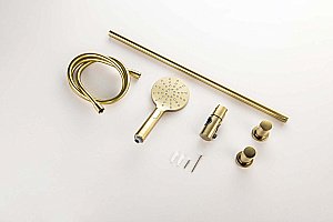 Душевой гарнитур Aquatek Оберон AQ2016BG золото шлифованное купить в интернет-магазине сантехники Sanbest