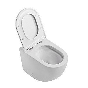 Унитаз напольный Abber Bequem AC1111TMW белый матовый, безободковый, с крышкой микролифт, слив-торнадо купить в интернет-магазине Sanbest