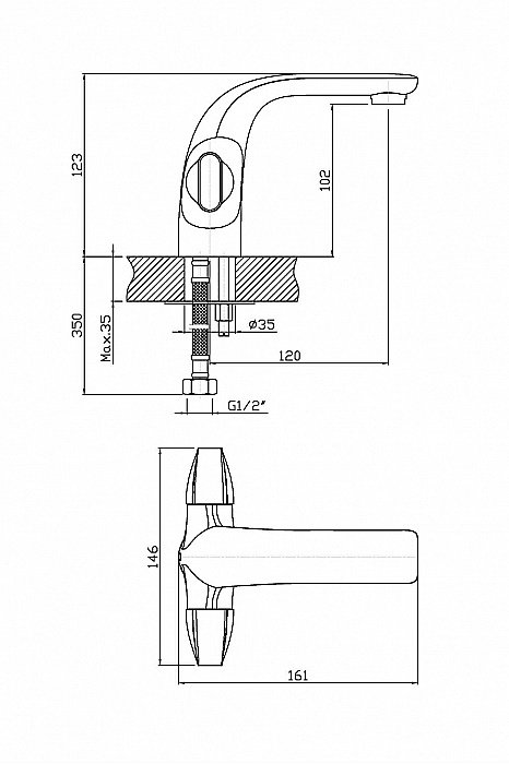 Смеситель для раковины Orange Lotos M32-021cr купить в интернет-магазине сантехники Sanbest