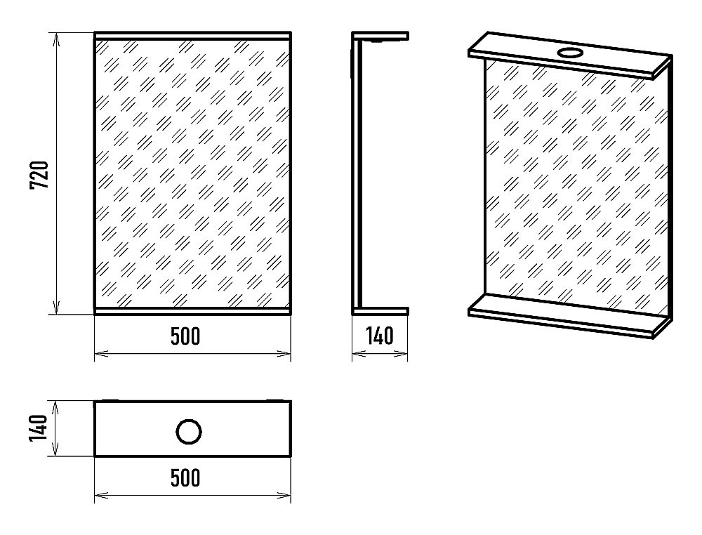 Зеркало Misty Енисей 50 Э-Ени02050-011 в ванную от интернет-магазине сантехники Sanbest