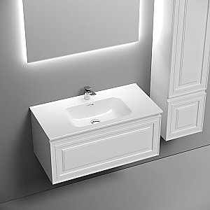 Тумба с раковиной Sancos Very 90 VR90W белая матовая для ванной в интернет-магазине Sanbest