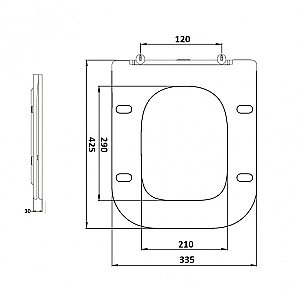Унитаз приставной Ceramalux 215D белый, безободковый, с крышкой микролифт купить в интернет-магазине Sanbest
