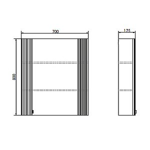 Зеркальный шкаф Comforty Лима 70 00-00004891 антрацит купить в интернет-магазине сантехники Sanbest