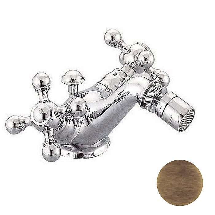 Смеситель для биде Cisal ARCANA CERAMIC AC00055027 бронза купить в интернет-магазине сантехники Sanbest