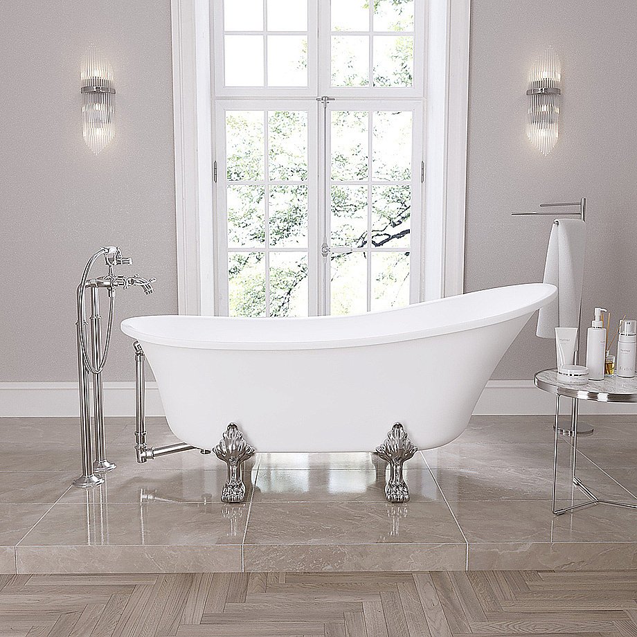 Ванна акриловая Grossman Retro GR-1002 162х71 белая купить в интернет-магазине Sanbest