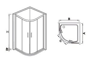 Душевой уголок RGW Hotel HO-51 80х80 купить в интернет-магазине Sanbest