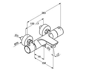 Термостат для ванны Kludi Objekta 352010538 купить в интернет-магазине сантехники Sanbest