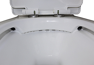 Унитаз моноблок Azario Luna AZ-1037 белый, безободковый, с крышкой микролифт купить в интернет-магазине Sanbest