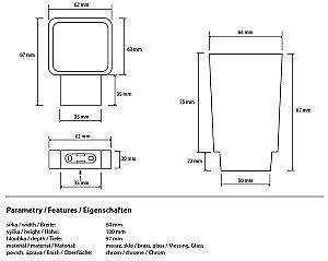 Стакан для зубных щеток Bemeta Via135011012 купить в интернет-магазине сантехники Sanbest