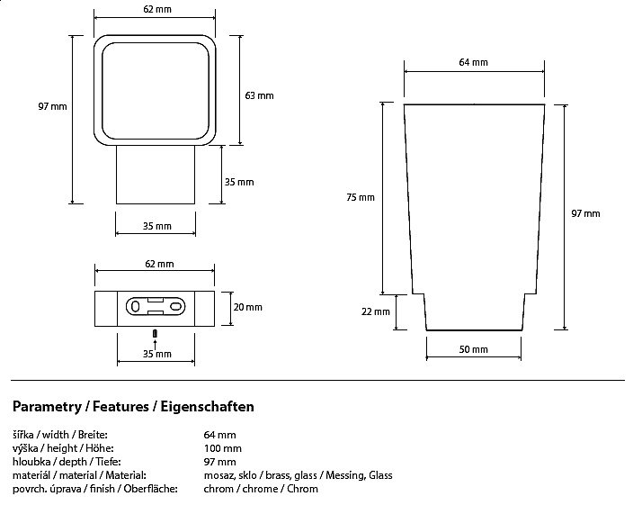 Стакан для зубных щеток Bemeta Via135011012 купить в интернет-магазине сантехники Sanbest