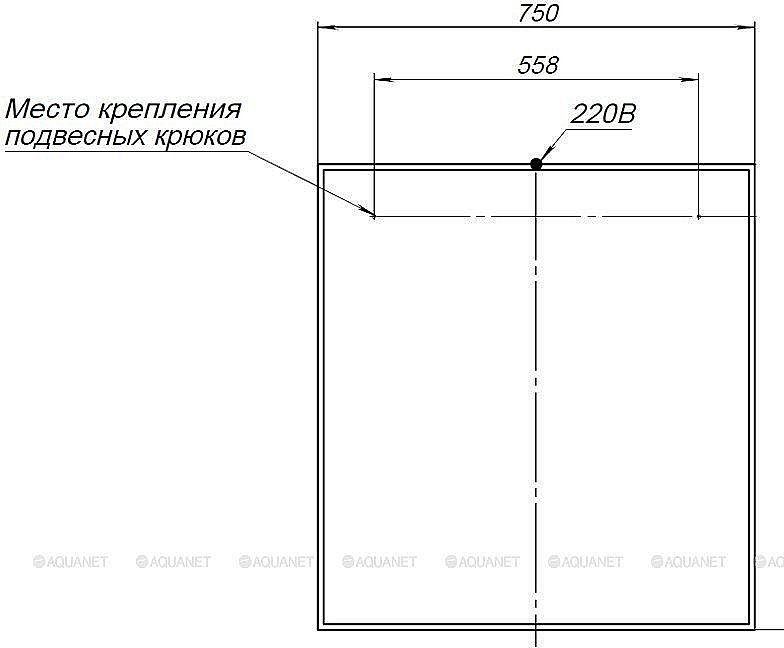 Зеркало Aquanet Nova Lite 75 дуб рошелье в ванную от интернет-магазине сантехники Sanbest