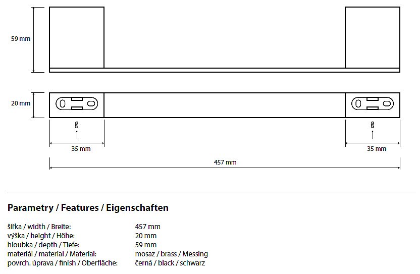 Полотенцедержатель Bemeta Nero 135004040 купить в интернет-магазине сантехники Sanbest