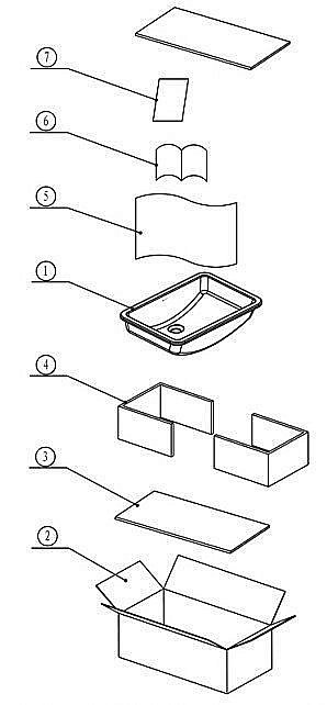 Раковина врезная Bravat 60 C22212W-ENG белая купить в интернет-магазине Sanbest