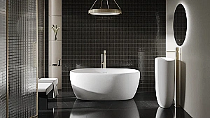 Ванна Salini LUCE S-stone 100122M 150x75 белая купить в интернет-магазине Sanbest