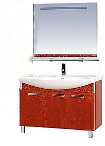 Тумба с раковиной напольная Misty Джулия 105 КРАКОЛЕТ красный для ванной в интернет-магазине Sanbest
