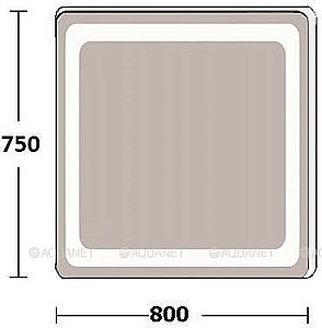 Зеркало LED De Aqua СМАРТ 205634 80x75 в ванную от интернет-магазине сантехники Sanbest