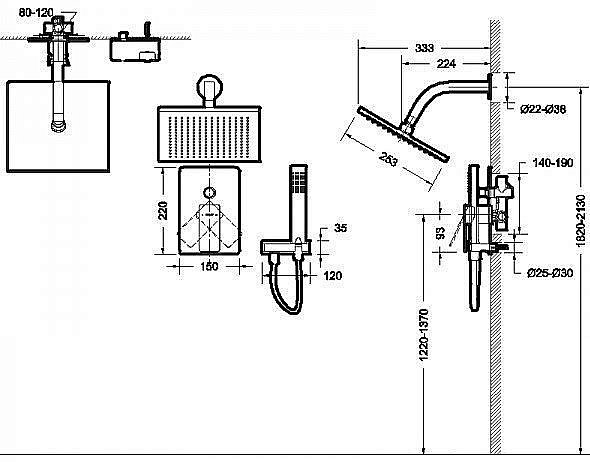 Душевая система Bravat PHILLIS F856101C-B-ENG купить в интернет-магазине сантехники Sanbest