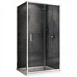 Душевой уголок ABBER Schwarzer Diamant AG301405-S1005 140x100 стекло прозрачное/профиль хром купить в интернет-магазине Sanbest