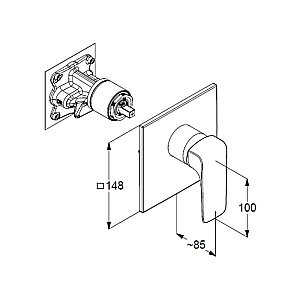 Смеситель для душа Kludi Ameo 417550575 хром купить в интернет-магазине сантехники Sanbest