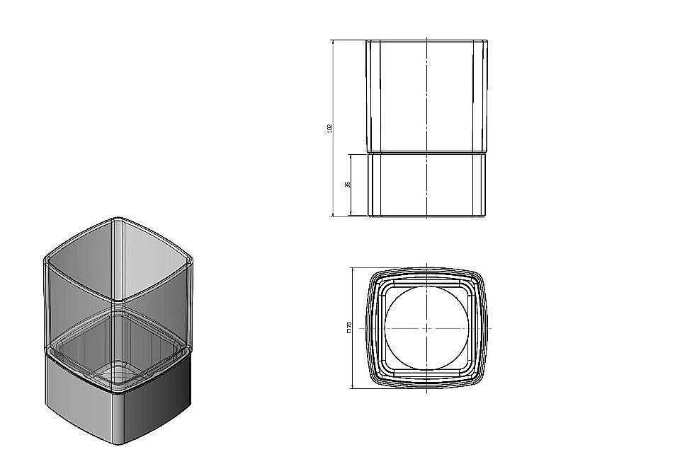 Стакан Langberger Alster 11313A-BP купить в интернет-магазине сантехники Sanbest