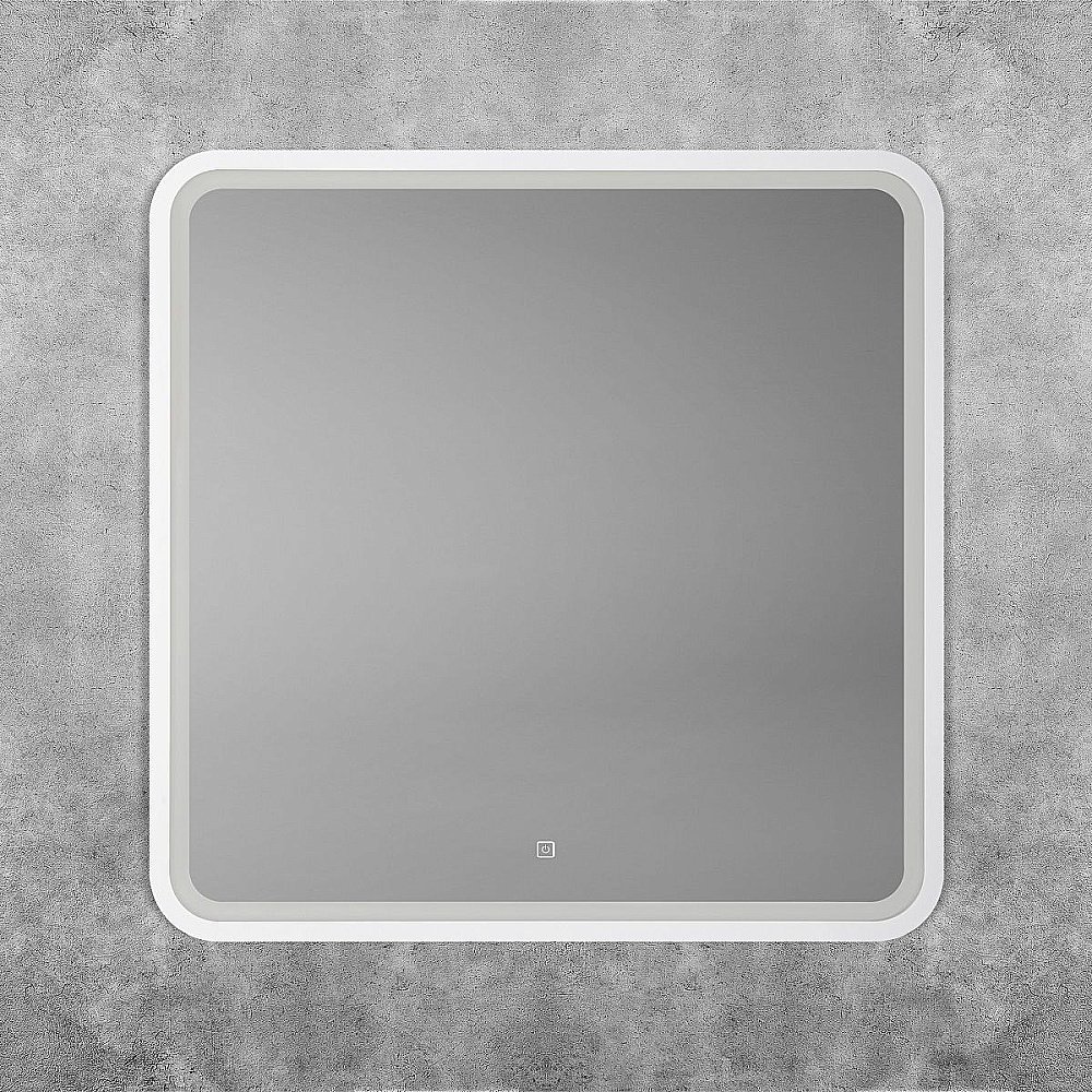 Зеркало Art&Max GENOVA AM-Gen-800-800-DS-F-White в ванную от интернет-магазине сантехники Sanbest