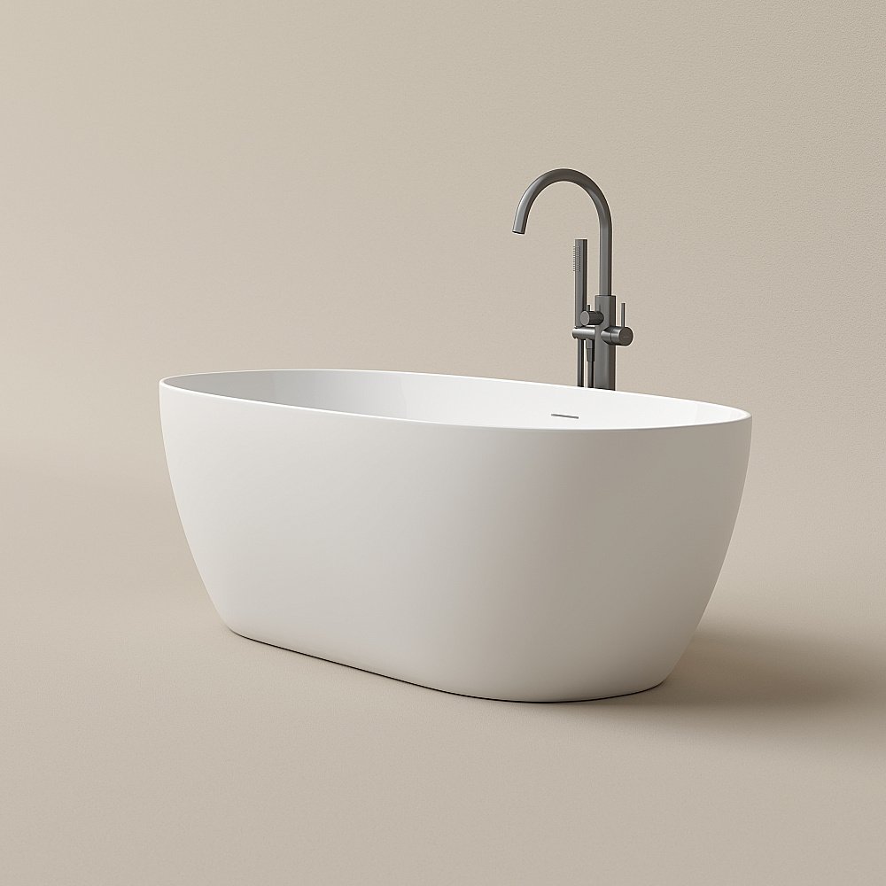 Ванна акриловая Sancos Oval FB21 170х80 белая купить в интернет-магазине Sanbest