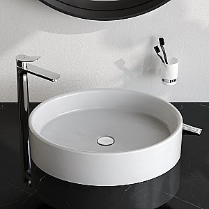 Раковина накладная AM.PM Func 55 M8FWCC20550WG белая купить в интернет-магазине Sanbest