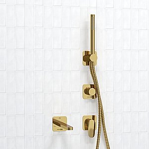 Смеситель для ванны WasserKRAFT Neckar SET2854 золото купить в интернет-магазине сантехники Sanbest