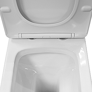 Унитаз моноблок Azario Vero AZ-8608 белый, безободковый, с крышкой микролифт купить в интернет-магазине Sanbest