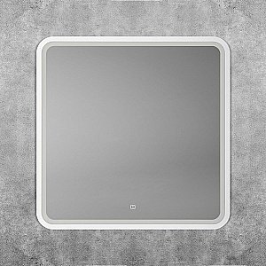 Зеркало Art&Max GENOVA AM-Gen-800-800-DS-F-White в ванную от интернет-магазине сантехники Sanbest