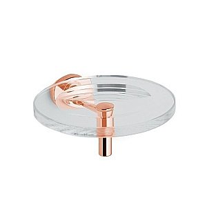 Мыльница Bertocci Cinquecento Стекло/розовое золото купить в интернет-магазине сантехники Sanbest