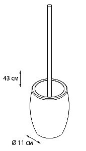 Ершик для туалета FIXSEN DECO FX-280-5 купить в интернет-магазине сантехники Sanbest