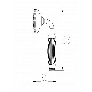 Душевая лейка Milacio MC.006.SL серебро купить в интернет-магазине сантехники Sanbest