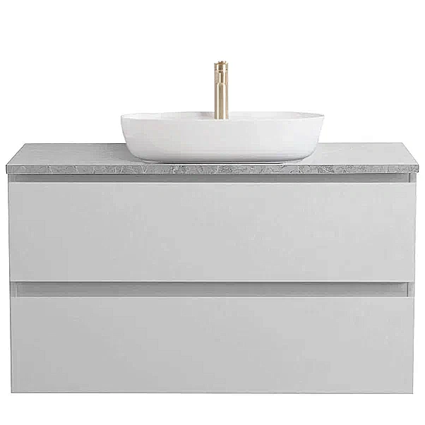 Тумба с раковиной и столешницей BelBagno KRAFT 100 KRAFT100BO-KEPMGL-1346-SET белая матовая для ванной в интернет-магазине Sanbest