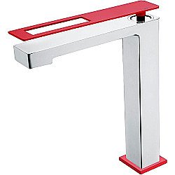 Смеситель для раковины Boheme Q 142-CRR хром/красный купить в интернет-магазине сантехники Sanbest