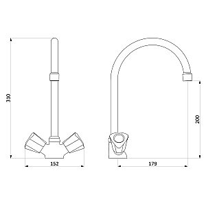 Смеситель для кухни RedBlu by Damixa Object 340000000 купить в интернет-магазине сантехники Sanbest