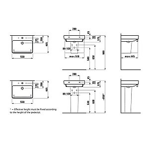 Раковина Laufen Pro S 8.1096.2.000.104.1 белая купить в интернет-магазине Sanbest